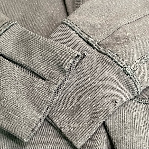 Lululemon Nice Asana Jacket Double Zipper Full Zip Size 2 Black Lion Full Length - Picture 7 of 12